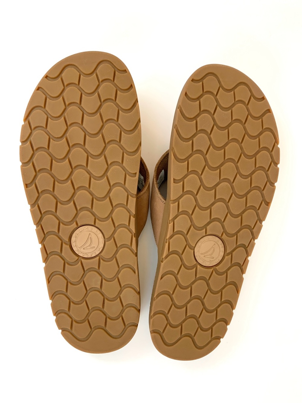 Sperry Santa Cruz II Men's Tan Leather Thong Sandals - Picture 6 of 9
